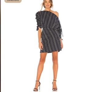 Tanya Taylor Black and White Striped Dress